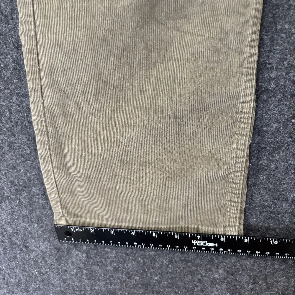 Levis 514 Corduroy Pants Men's 36x30 Olive Green 5-Pocket Straight Casual